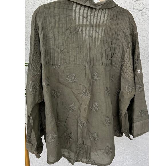NWT Anthropology by Kyla Seo Holly Shirt - Soft Sage, Size Small - Picture 2 of 13
